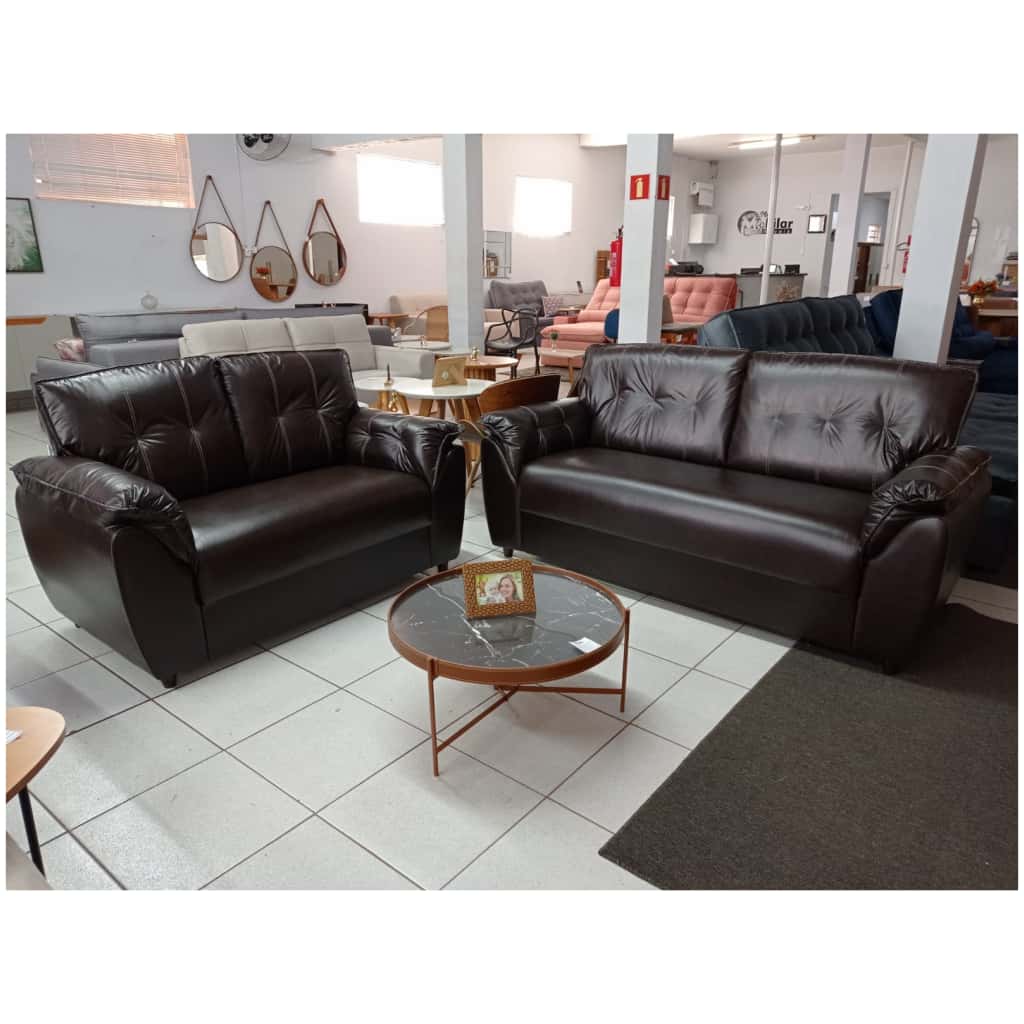 Sofá 2 e 3 Lugares no Corino - Sofá 220 Coss Paris